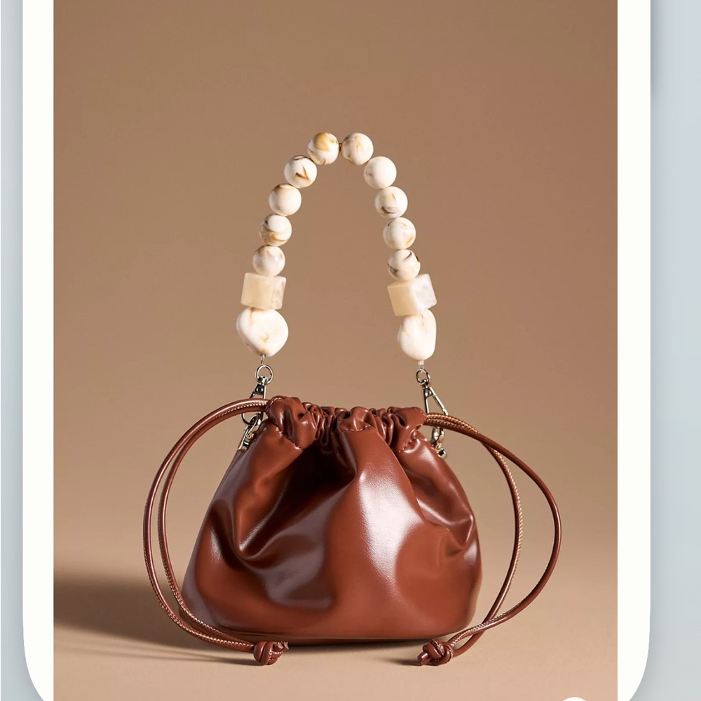 Willa Stone-Handled Drawstring Bag